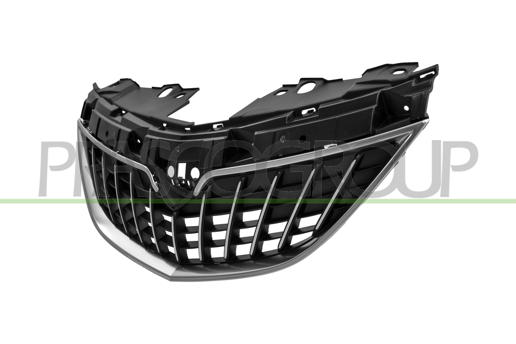 RADIATOR GRILLE-BLACK-WITH CHROME MOLDINGS MOD. 21 >