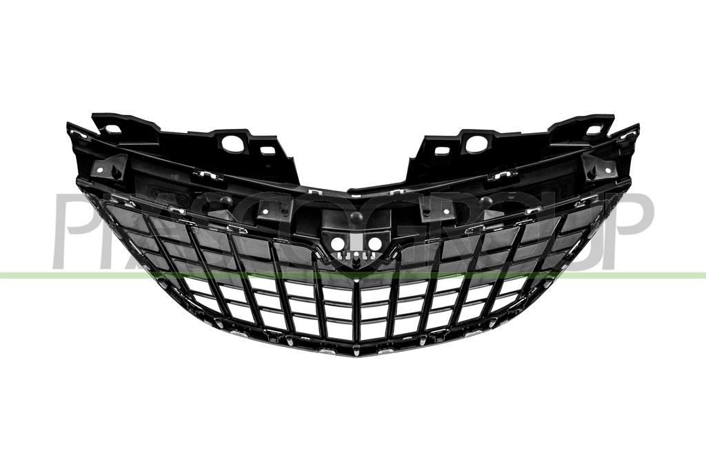 RADIATOR GRILLE-BLACK-WITH CHROME MOLDINGS MOD. 21 >