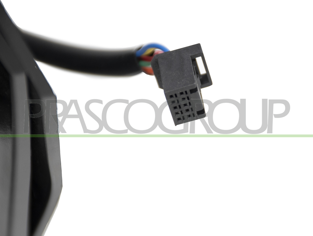 SPIEGEL RECHTS-ELEKTRISCH-SCHWARZ-ABKLAPPBAR-MIT BLINKER-MIT VERCHROMTER ABDECKUNG-KONVEX-7 PINS