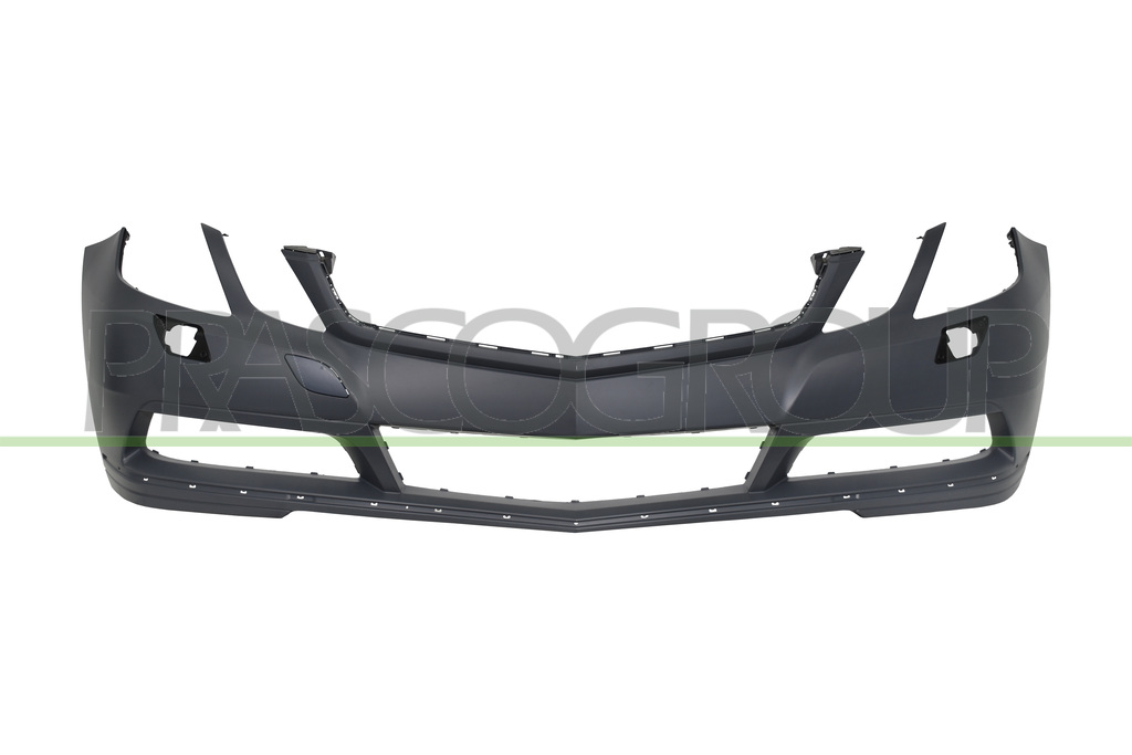 FRONT BUMPER-PRIMED-WITH TOW HOOK COVER-WITH HEADLAMP WASHER HOLES-WITH CUTTING MARKS FOR PDC AND PARK ASSIST-WITH DAY RUNNING LIGHT HOLES