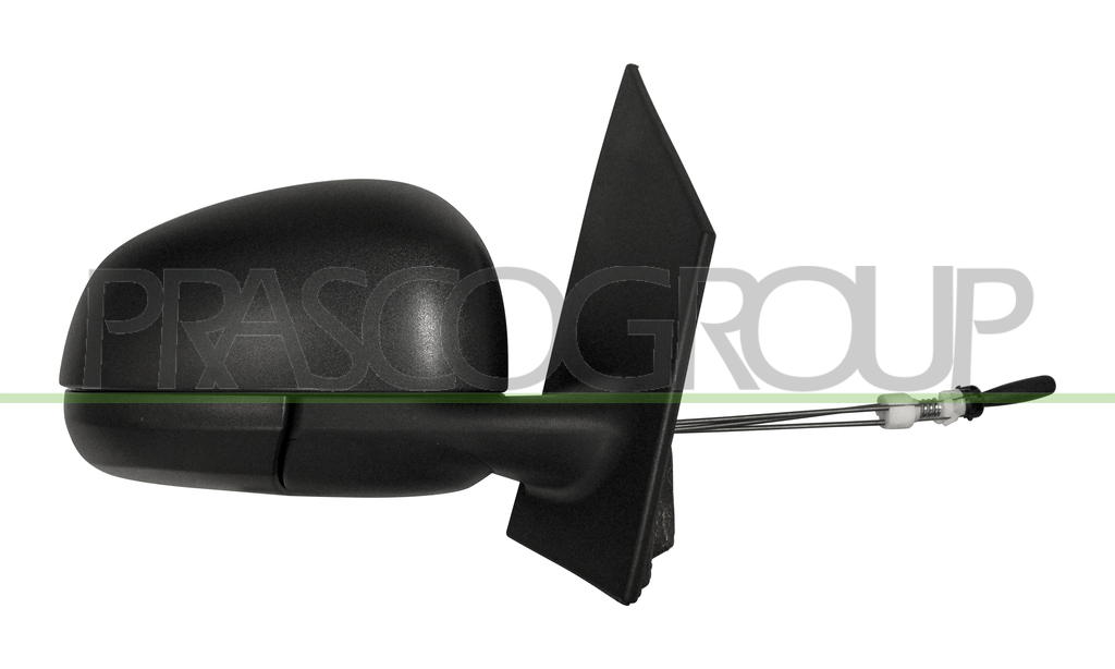 RETROVISORE DESTRO-A CAVI-NERO-CON SONDA-CONVESSO-2 PINS