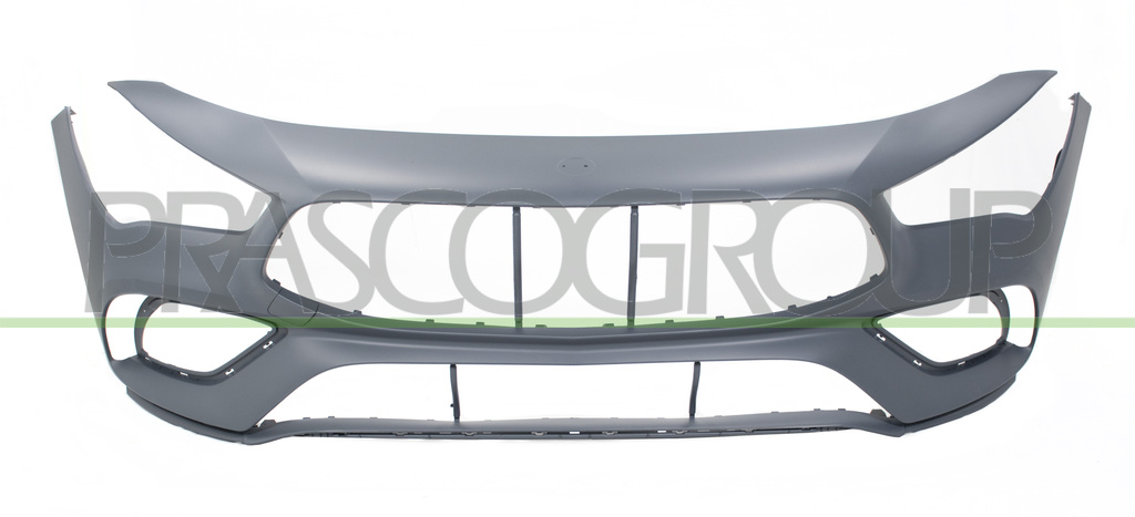 FRONT BUMPER-PRIMED-WITH TOW HOOK COVER-WITH CUTTING MARKS FOR PARK ASSIST