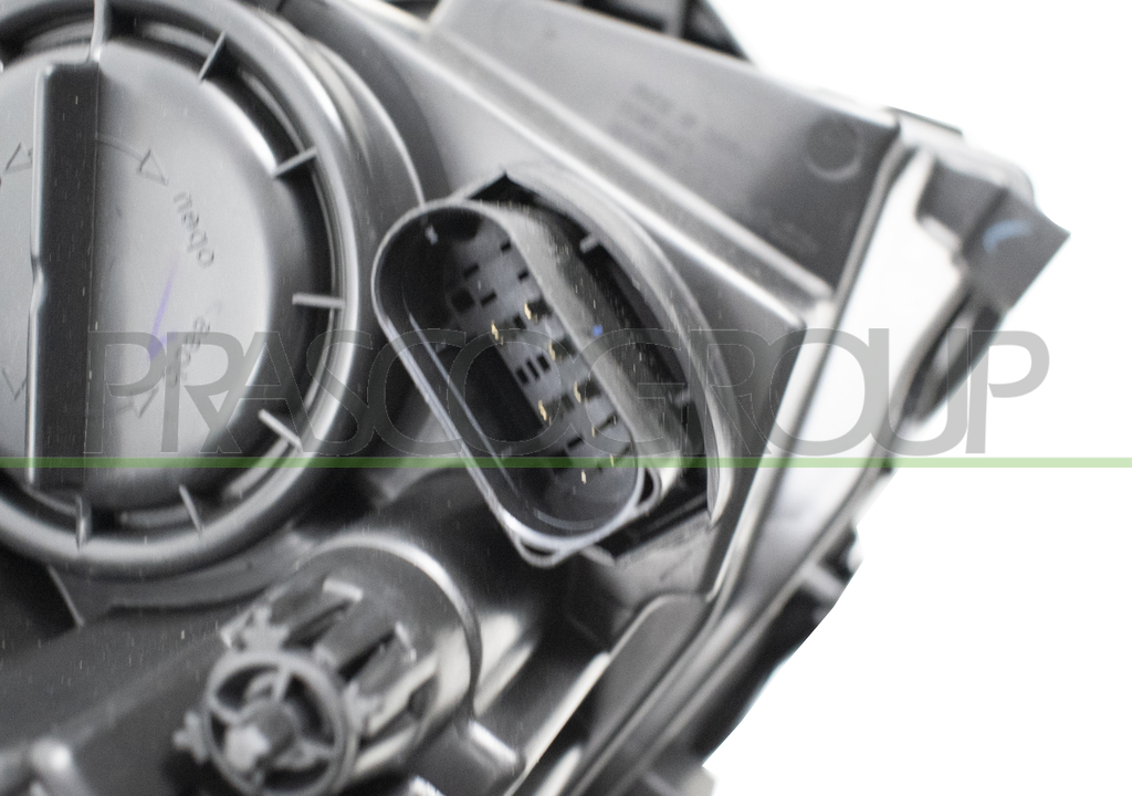 HEADLAMP LEFT H7+H15 ELECTRIC-WITH MOTOR-BLACK