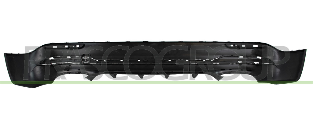 REAR BUMPER SPOILER-BLACK-TEXTURED FINISH-WITH SENSOR CUTTING MARKS FOR PDC