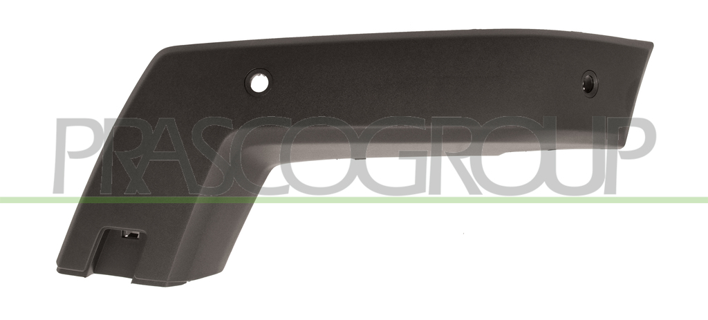 ZIERLEISTE LINKS STOSSTANGE VORNE-SCHWARZ-GENARBT-MIT LOECHERN FUER PDC+SENSORHALTERN MOD. OFF-ROAD