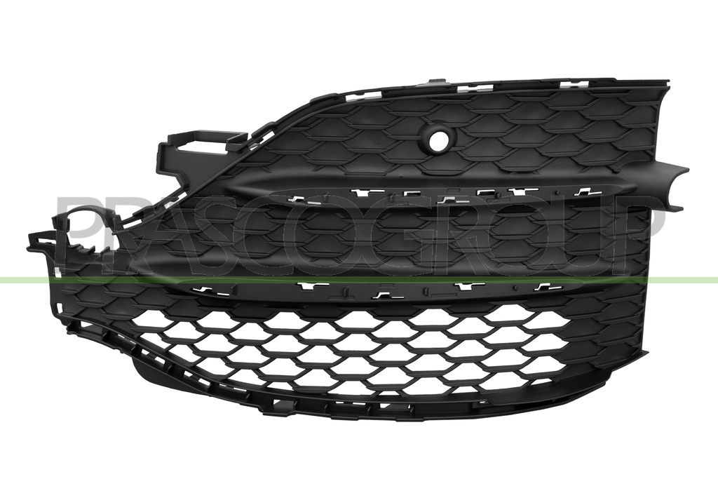 GRILLE DROITE NOIRE DE PARE-CHOCS AVEC TROUS PROFIL CHROME'