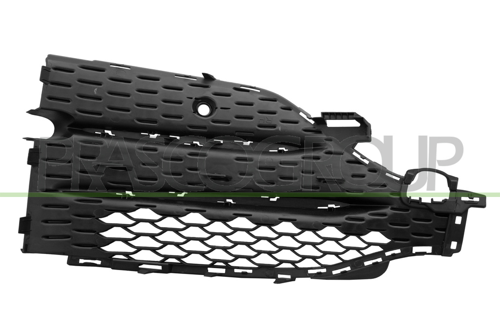 GRILLE DROITE NOIRE DE PARE-CHOCS AVEC TROUS PROFIL CHROME'