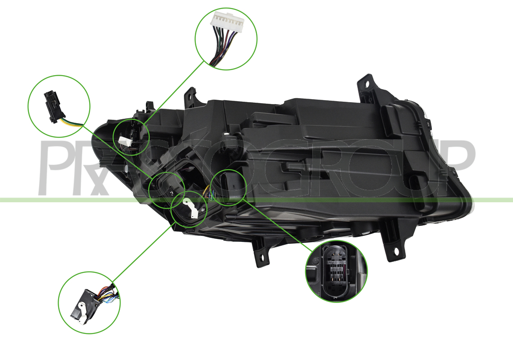 PHARE GAUCHE-ELECTRIQUE-AVEC MOTEUR-LED-MONTAGE VALEO