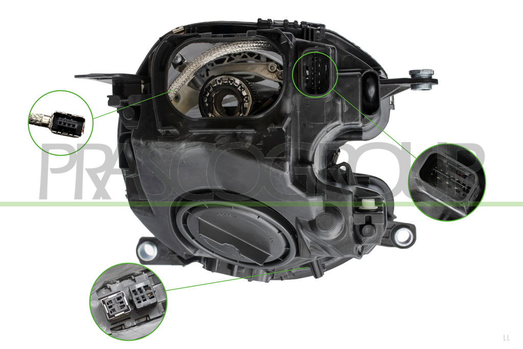 PROIETTORE SINISTRO-XENON D1S+H1-ELETTRICO-CON MOTORE-FANALE BIANCO