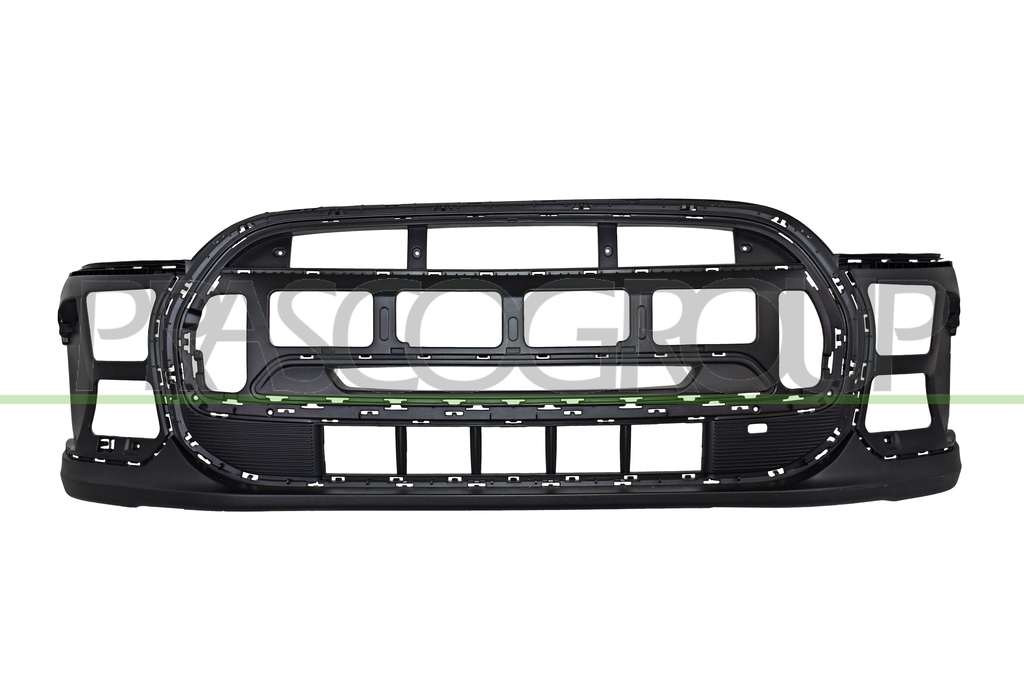 FRONT BUMPER-BLACK-TEXTURED FINISH-WITH CUTTING MARKS FOR SENSORS MOD. BEV