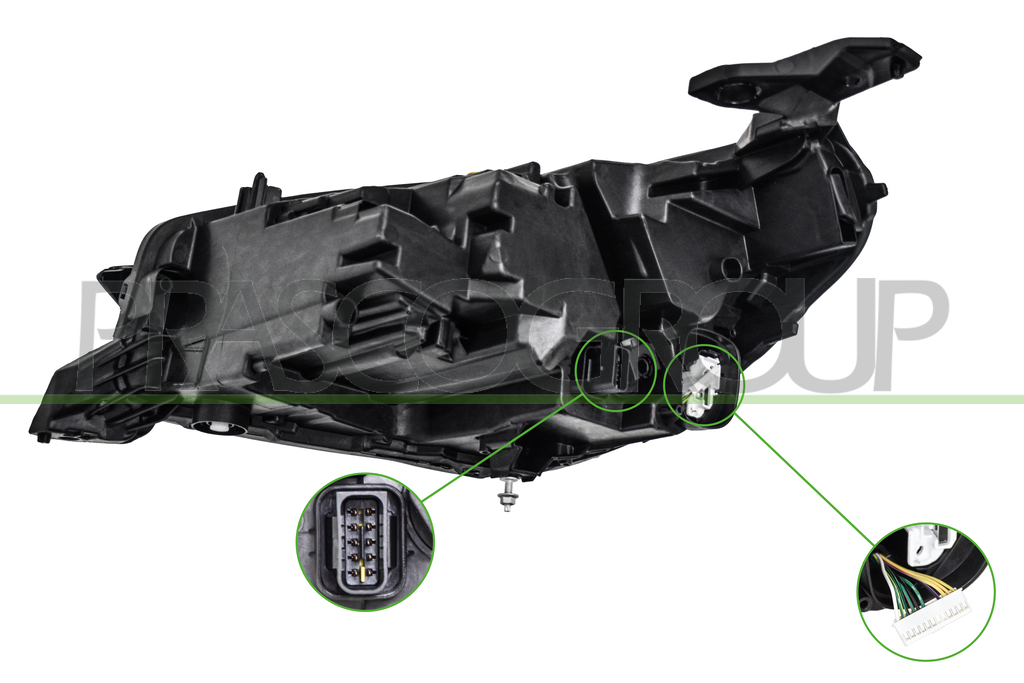 PHARE DROIT-ELECTRIQUE-AVEC MOTEUR-LED-MONTAGE VALEO