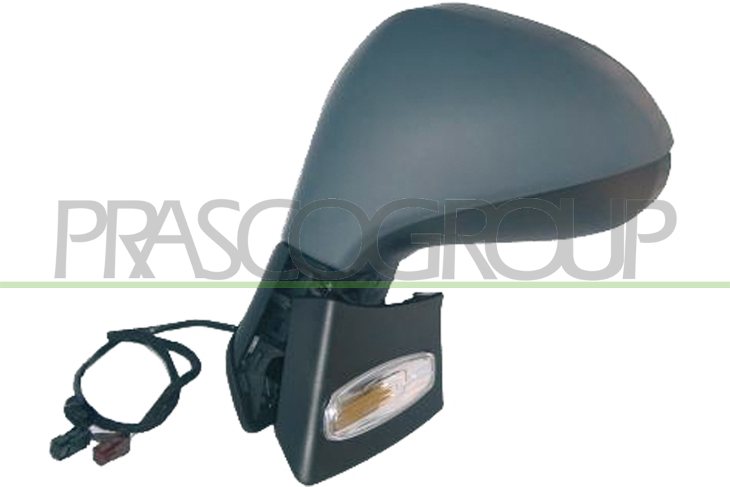 DOOR MIRROR LEFT-ELECTRIC-HEATED-FOLDABLE-PRIMED-WITH LAMP 6H5P+6H4P