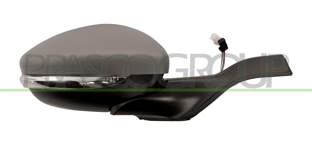 DOOR MIRROR RIGHT-ELECTRIC-PRIMED-HEATED-WITH SENSOR-WITH LAMP-CONVEX-CHROME-6H3P+6H6P