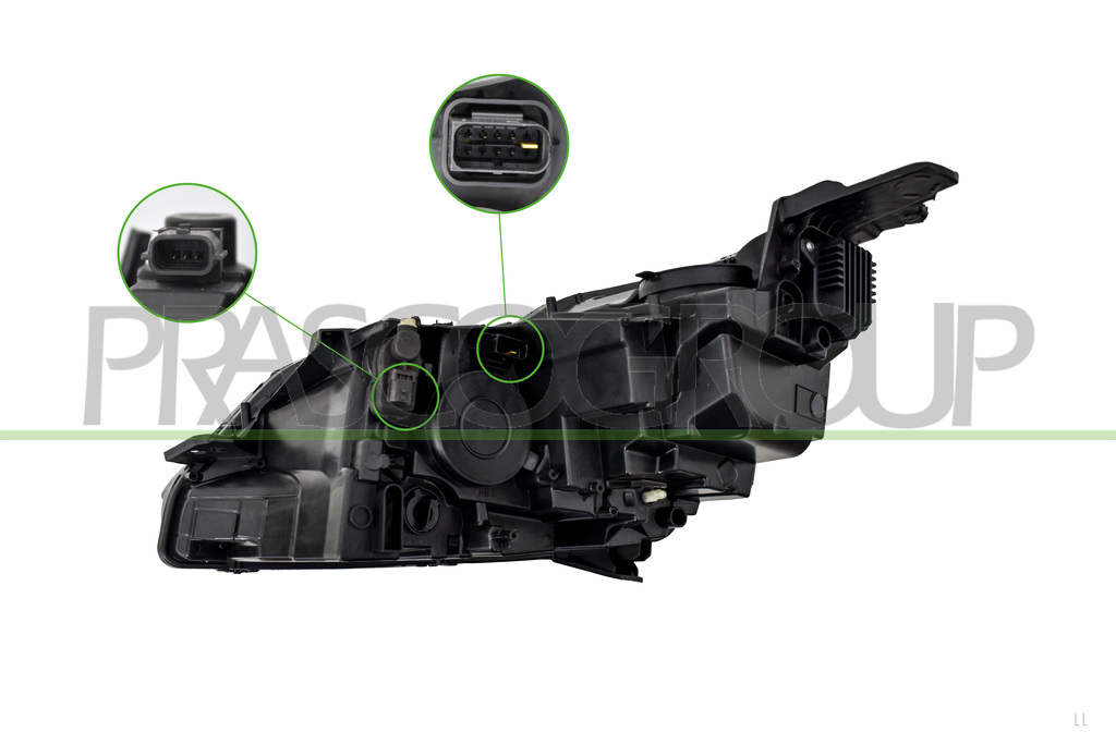 HEADLAMP RIGHT H7+HB3-ELECTRIC-WITH MOTOR-WITH DAY RUNNING LIGHT-LED