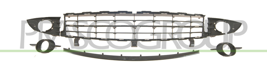 FRONT BUMPER-PRIMED GRILLE SET-LOWER-PRIMED (6 PCS)