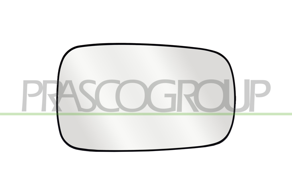 MIRROR GLASS BASE RIGHT-HEATED-CONVEX-CHROME