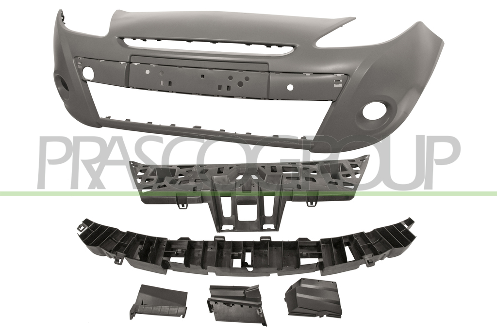 FRONT BUMPER-COMPLETE-PRIMED-WITH SUPPORT SET (5PCS) MOD. 185