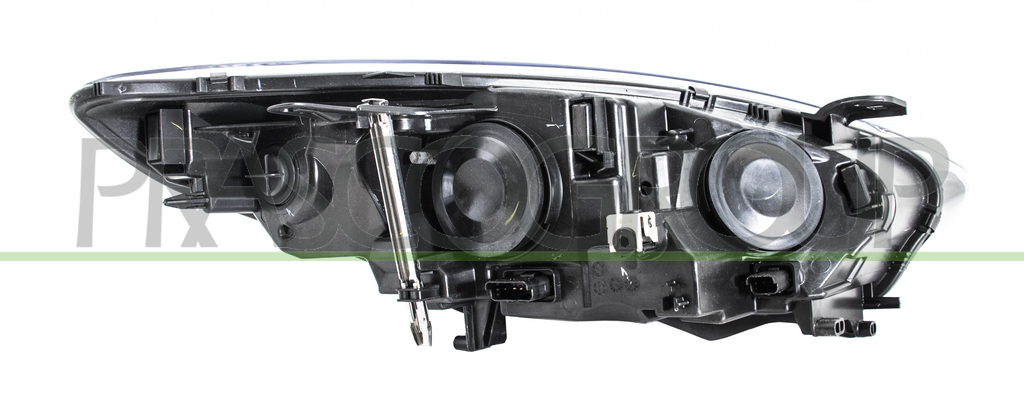 HEADLAMP LEFT H7+H7 ELECTRIC-WITH MOTOR-BLACK