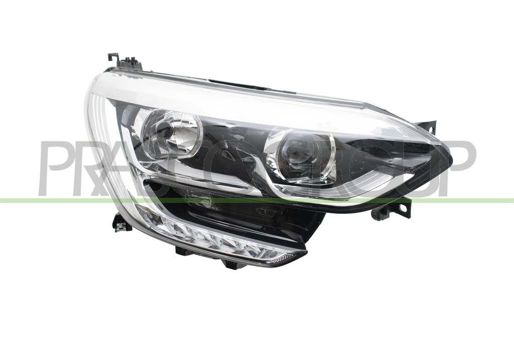 HEADLAMP RIGHT H7+H7 ELECTRIC-WITHOUR MOTOR-WITH DAY RUNNING LIGHT-CHROME RIM-LED