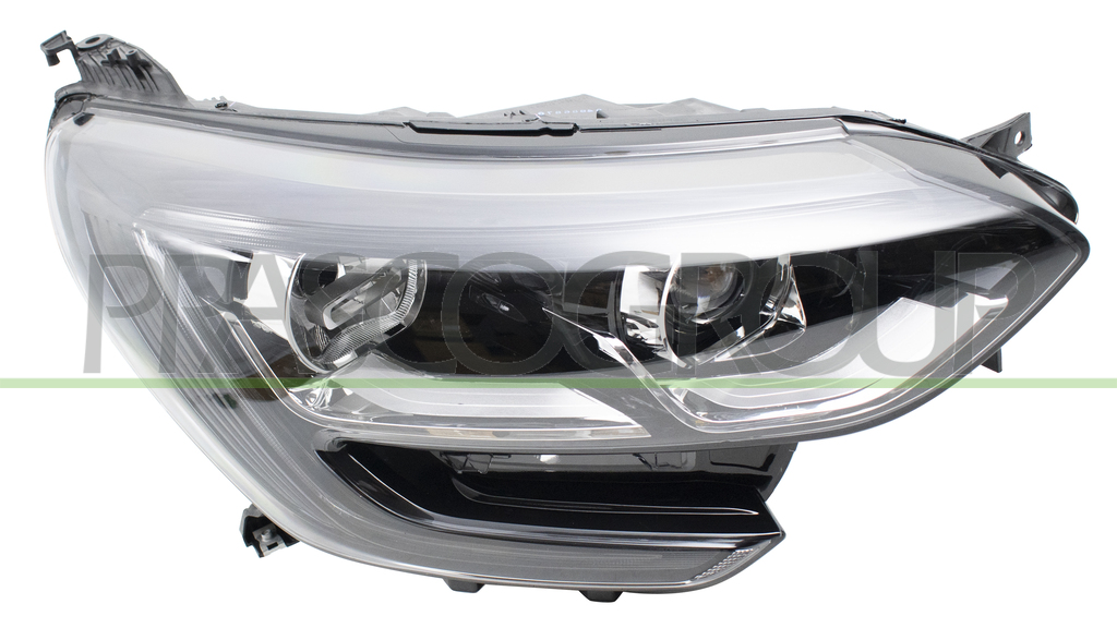 HEADLAMP LEFT H7+H7 ELECTRIC-WITHOUR MOTOR-WITH DAY RUNNING LIGHT-BLACK RIM-LED