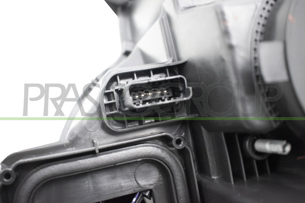 HEADLAMP LEFT H7+H7 ELECTRIC-WITHOUR MOTOR-WITH DAY RUNNING LIGHT-BLACK RIM-LED