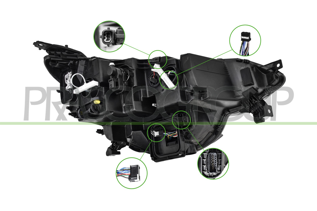 HEADLAMP LEFT-ELECTRIC-WITH MOTOR-WITH DAY RUNNING LIGHT-LED WITH INDICATOR FUNCTION