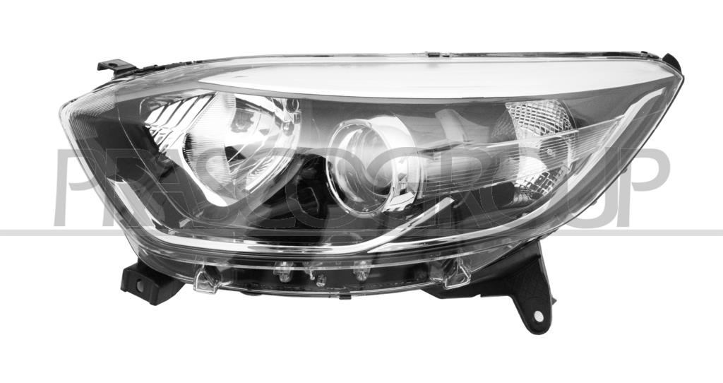 HEADLAMP LEFT H1+H1 ELECTRIC-WITH MOTOR-CHROME