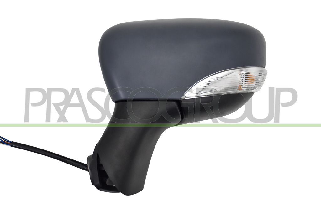 DOOR MIRROR LEFT-ELECTRIC-PRIMED-HEATED-WITH LAMP-ASPHERICAL-7 PINS