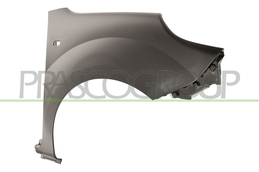 FRONT FENDER RIGHT-WITH SIDE REPEATER HOLE-BLACK-SMOOTH-FINISH TO BE PRIMED-PLASTIC