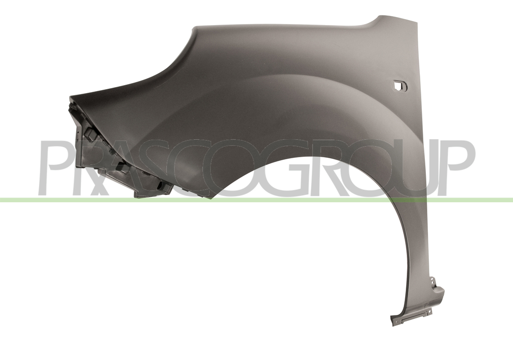 FRONT FENDER LEFT-WITH SIDE REPEATER HOLE-BLACK-SMOOTH-FINISH TO BE PRIMED-PLASTIC