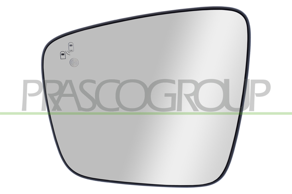 VERRE DE RETROVISEUR GAUCHE-CHAUFFANT-BLIS-CONVEX-2 BROCHES