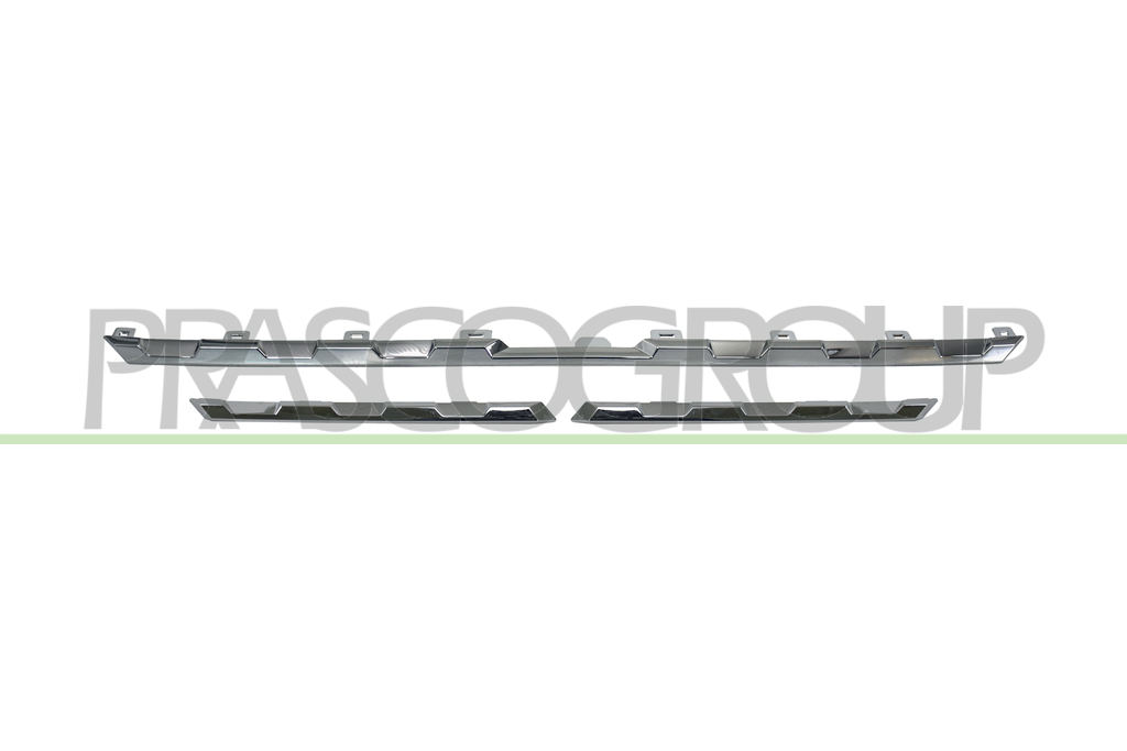 SET OF GRILLE MOLDINGS-CHROME- (3 PIECES)