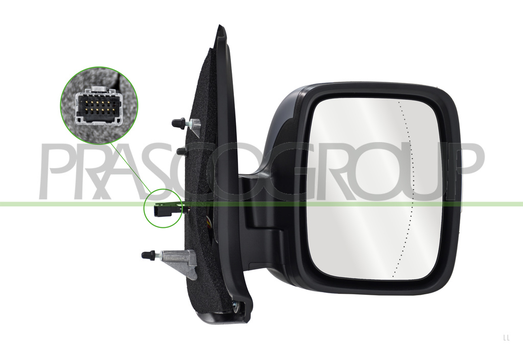 RETROVISORE DESTRO-ELETTRICO-CON PRIMER-TERMICO-CHIUDIBILE-CON FANALE-CON SONDA-ASFERICO-11 PINS
