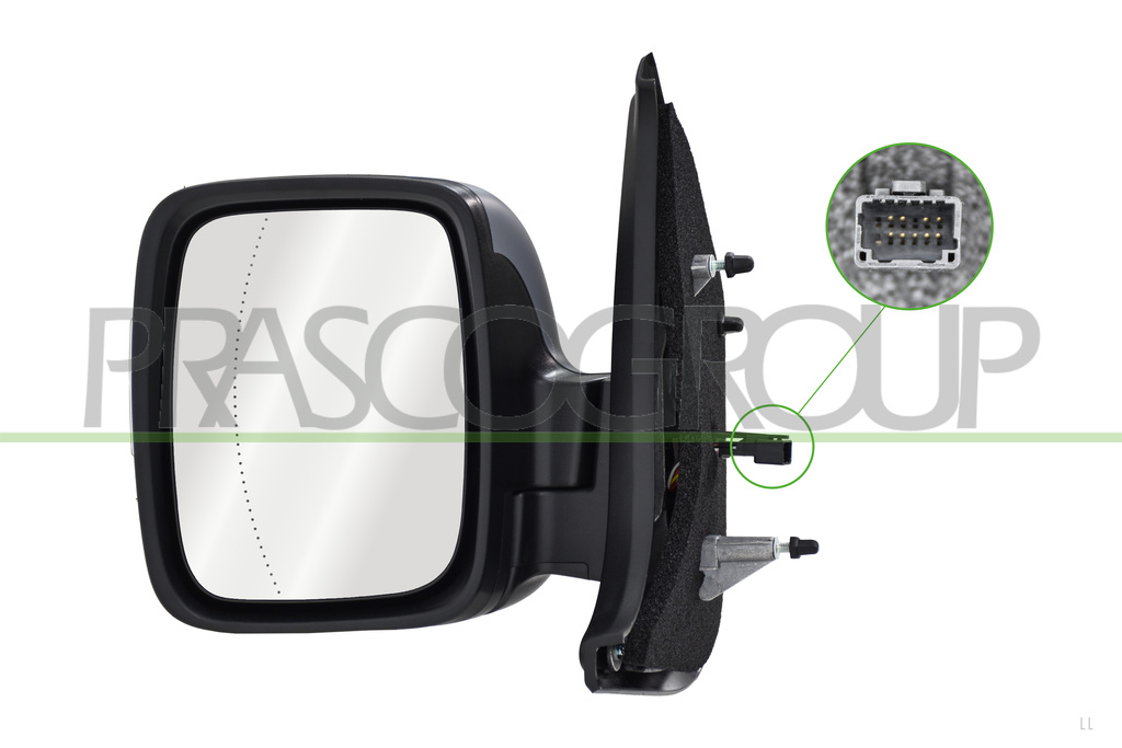 RETROVISORE SINISTRO-ELETTRICO-CON PRIMER-TERMICO-CHIUDIBILE-CON FANALE-ASFERICO-9 PINS