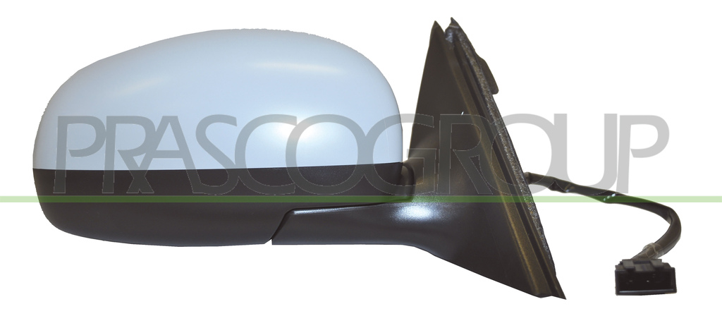 DOOR MIRROR RIGHT-ELECTRIC-PRIMED-HEATED-CONVEX-CHROME