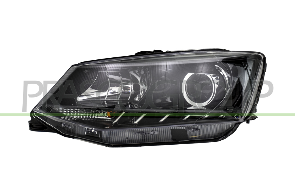 HEADLAMP LEFT H7+H7 ELECTRIC-WITH MOTOR-WITH DAY RUNNING LIGHT-BLACK-LED