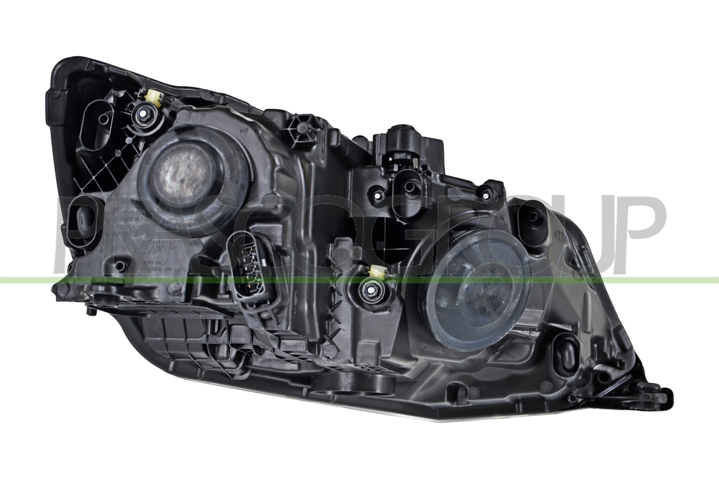 HEADLAMP LEFT H7+H7 ELECTRIC-WITH MOTOR-WITH DAY RUNNING LIGHT-BLACK-LED