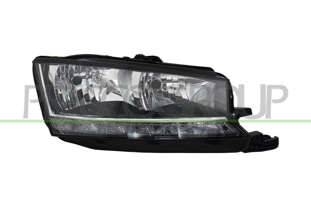 PROIETTORE DESTRO H7+H7-ELETTRICO-CON MOTORE-CON LUCE DIURNA-LED