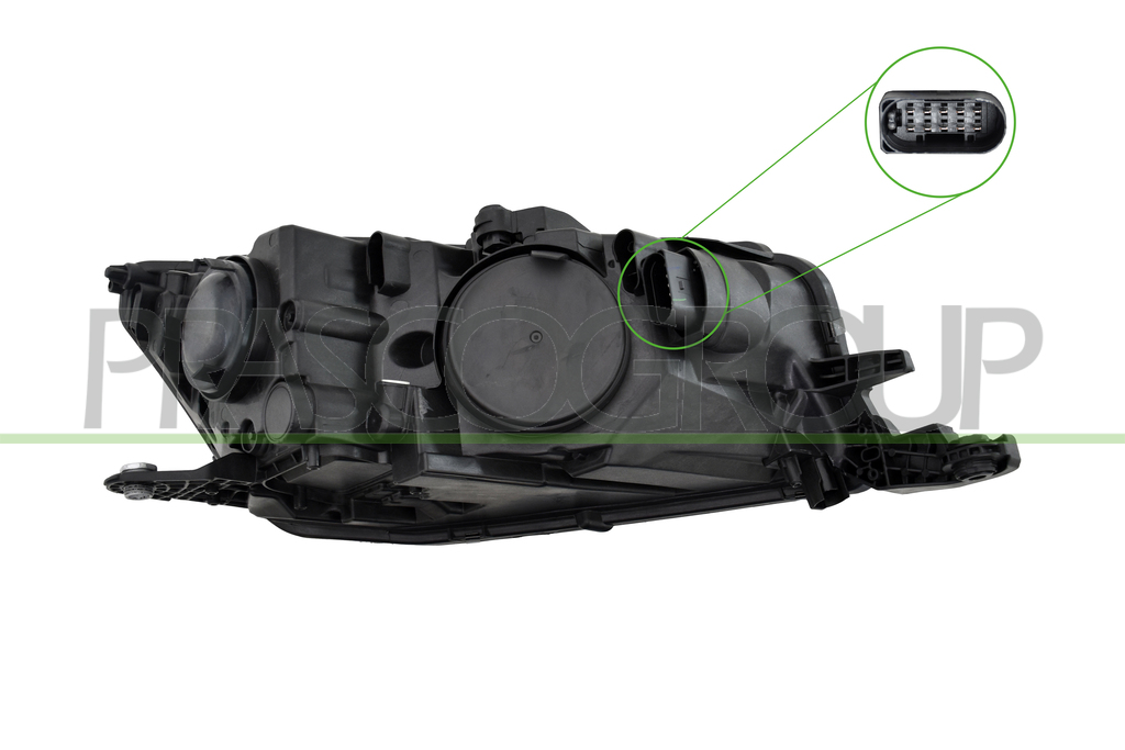 SCHEINWERFER LINKS-H7+H7-MIT LWR-MIT MOTOR-MIT TAGFAHRLICHT-LED