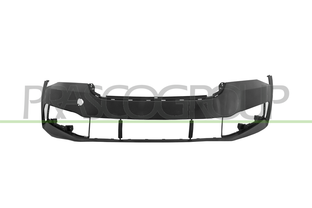 FRONT BUMPER-BLACK-SMOOTH FINISH TO BE PRIMED-WITH CUTTING MARKS FOR HEADLAMP WASHERS