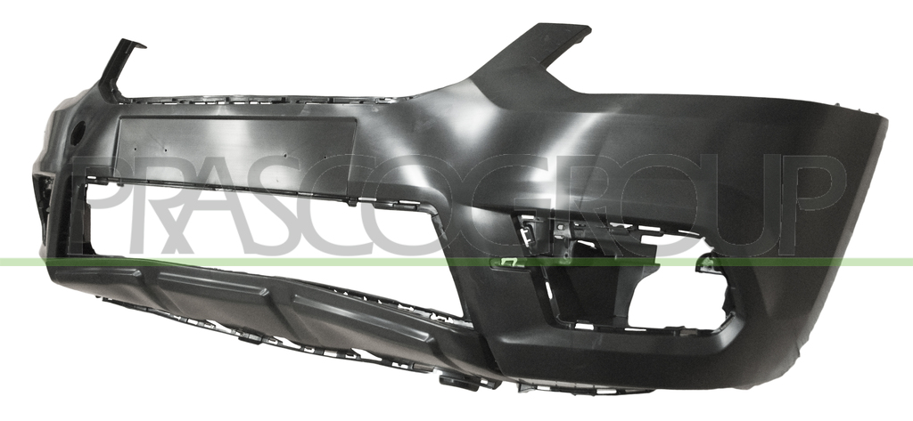 FRONT BUMPER-BLACK-SMOOTH-FINISH TO BE PRIMED-WITH CUTTING MARKS FOR PDC,PARK ASSIST AND HEADLAMP WASHERS