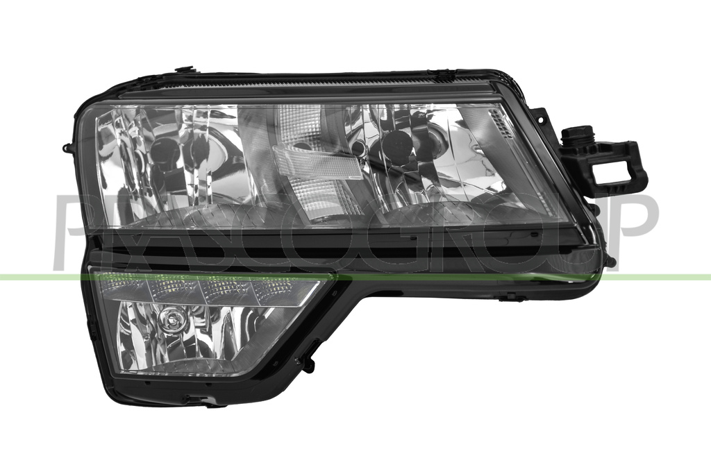 HEADLAMP RIGHT H7+H7-ELECTRIC-WITH MOTOR-WITH DAY RUNNING LIGHT-WITHOUT FOG LAMP-LED-VARROC TYPE 