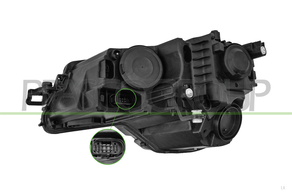 HEADLAMP RIGHT H7+H7-ELECTRIC-WITH MOTOR-WITH DAY RUNNING LIGHT-WITHOUT FOG LAMP-LED-VARROC TYPE 