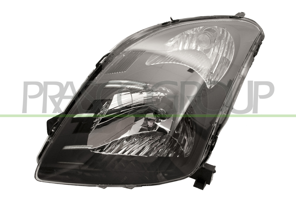 HEADLAMP LEFT H4 MANUAL-WITHOUT MOTOR-BLACK