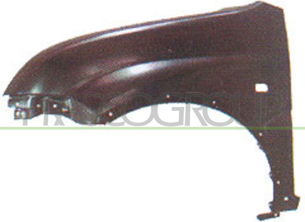 FRONT FENDER LEFT-WITH SIDE REPEATER AND WING EXTENSION HOLES