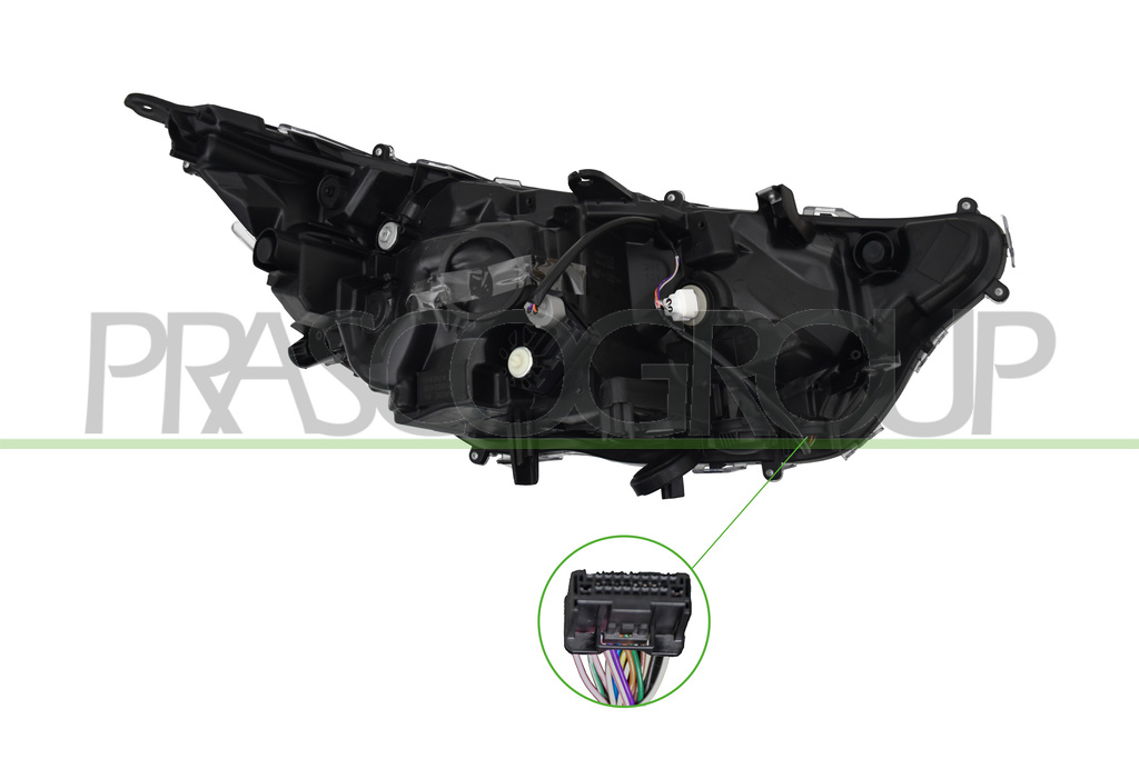 HEADLAMP LEFT ELECTRIC-WITH MOTOR-WITH DAY RUNNING LIGHT-LED