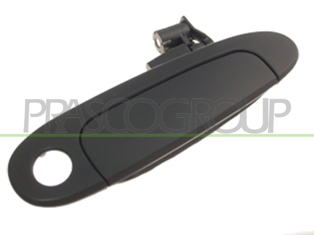 FRONT DOOR HANDLE RIGHT-OUTER-BLACK-SMOOTH-WITH KEY HOLE