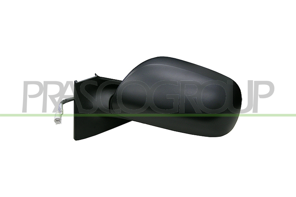 DOOR MIRROR LEFT-ELECTRIC-BLACK-HEATED-CONVEX-CHROME