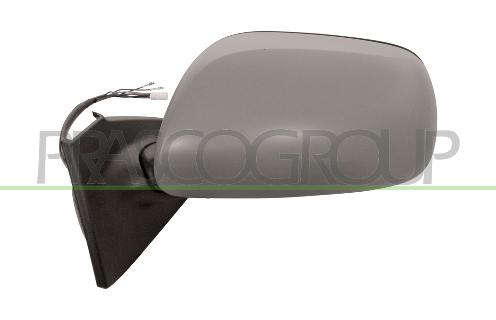DOOR MIRROR LEFT-ELECTRIC-HEATED-FOLDABLE-PRIMED-CONVEX/CHROME