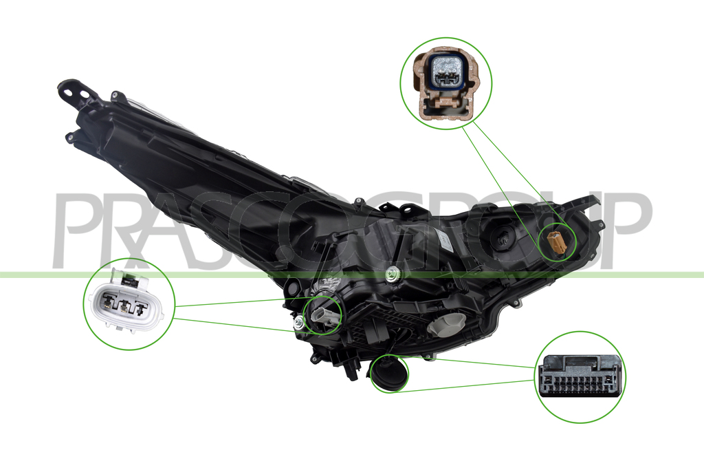 HEADLAMP LEFT-ELECTRIC-WITH MOTOR-LED